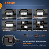 Nilight LED Light Bar 6.5Inch Triple Row Spot Flood Combo Beam Pod Cigarette Lighter Powered with Wiring Magnetic Base Fog Driving Work Roof Bumper Lights for Truck Tractor Golf Cart UTV, view 4