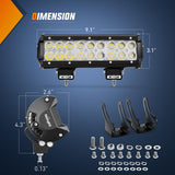 Nilight LED Light Bar 9Inch 54W 3600LM Spot Off Road Driving Lamp Super Bright Waterproof Fog Work Lighting for Trucks SUV ATV UTV Pick-up Boat Tractor 4x4 Van Camper, view 2