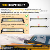 Nilight LED Light Bar Cover 22 Inches Black Nylon Protective Sleeve Universal Fit Straight and Curved Bar Waterproof Dustproof Scratch-Proof Light Cover for Driving Off Road Lights, view 6