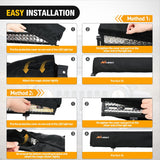 Nilight LED Light Bar Cover 52 Inches Black Nylon Protective Sleeve Universal Fit Straight and Curved Bar Waterproof Dustproof Scratch-Proof Light Cover for Driving Off Road Lights, view 6