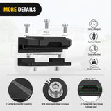 Nilight LED Light Bar Mounting Bracket 2PCS Universal Adjustable Pillar Hood Work Lamp Mount Clamp Holder for Off-Road Truck SUV, Black, view 6