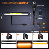 Nilight LED Light Bar with Amber DRL 15.5 Inch Single Row 60W 6650LM Anti-Glare Flood Spot Combo Offroad Driving Lights IP68 w/ 16AWG DT Wiring Kit for Pickup Truck SUV ATV UTV Boat 4x4 Jeep, view 6