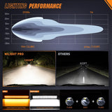 Nilight LED Light Bar with Amber DRL 16 Inch 120W Offroad Light Anti-Glare Flood Spot Combo LED Driving Light IP68 w/ 14 AWG DT Connector Wiring Harness for Pickup Truck SUV ATV UTV Boat 4x4, view 5