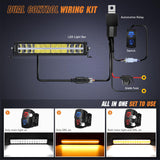 Nilight LED Light Bar with Amber DRL 16 Inch 120W Offroad Light Anti-Glare Flood Spot Combo LED Driving Light IP68 w/ 14 AWG DT Connector Wiring Harness for Pickup Truck SUV ATV UTV Boat 4x4, view 6