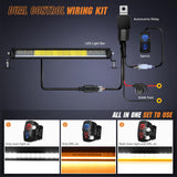 Nilight LED Light Bar with Amber DRL 19.5 Inch 75W Single Row Offroad Light Anti-Glare Flood Spot Combo Slim Light Bar IP68 w/ 16AWG DT Wiring Kit for Pickup Truck SUV ATV UTV Boat 4x4 Jeep, view 6