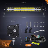 Nilight LED Light Bar with Amber DRL 19 Inch 150W Offroad Light Anti-Glare Flood Spot Combo LED Driving Light IP68 w/ 14 AWG DT Connector Wiring Harness for Pickup Truck SUV ATV UTV Boat 4x4, view 2