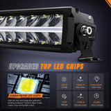 Nilight LED Light Bar with Amber DRL 19 Inch 150W Offroad Light Anti-Glare Flood Spot Combo LED Driving Light IP68 w/ 14 AWG DT Connector Wiring Harness for Pickup Truck SUV ATV UTV Boat 4x4, view 3