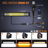 Nilight LED Light Bar with Amber DRL 19 Inch 150W Offroad Light Anti-Glare Flood Spot Combo LED Driving Light IP68 w/ 14 AWG DT Connector Wiring Harness for Pickup Truck SUV ATV UTV Boat 4x4, view 6