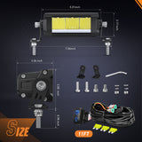 Nilight LED Light Bar with Amber DRL 2 PCS 15 W 5.3 Inch Single Row 1680 LM Anti-Glare Spot Offroad Slim Driving Lights IP68 w/ 16AWG DT Wiring Kit for Pickup Truck SUV ATV UTV Boat 4x4 Jeep, view 2