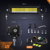 Nilight LED Light Bar with Amber DRL 2 PCS 30 W 9 Inch Single Row Slim 3365 LM Anti-Glare Spot Beam IP68 Offroad Driving Lights w/ 16AWG DT Wiring Kit for Pickup Truck SUV ATV UTV Boat 4x4 Jeep, view 2