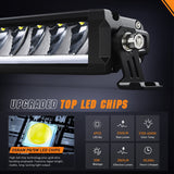 Nilight LED Light Bar with Amber DRL 2 PCS 30 W 9 Inch Single Row Slim 3365 LM Anti-Glare Spot Beam IP68 Offroad Driving Lights w/ 16AWG DT Wiring Kit for Pickup Truck SUV ATV UTV Boat 4x4 Jeep, view 3