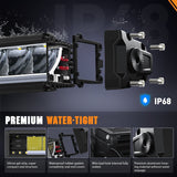 Nilight LED Light Bar with Amber DRL 2 PCS 30 W 9 Inch Single Row Slim 3365 LM Anti-Glare Spot Beam IP68 Offroad Driving Lights w/ 16AWG DT Wiring Kit for Pickup Truck SUV ATV UTV Boat 4x4 Jeep, view 6