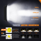 Nilight LED Light Bar with Amber DRL 2 PCS 45 W 12.2 Inch Single Row Slim 4980 LM Anti-Glare Flood Spot Combo IP68 Offroad Driving Lights w/ 16AWG DT Wiring Kit for Pickup Truck SUV ATV UTV 4x4 Jeep, view 4