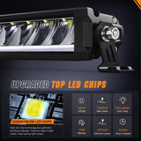 Nilight LED Light Bar with Amber DRL 30 Inch 120W Single Row Offroad Light Anti-Glare Flood Spot Combo LED Driving Bar IP68 w/ 14AWG DT Wiring Kit for Pickup Truck SUV ATV UTV Boat 4x4, view 3