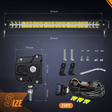 Nilight LED Light Bar with Amber DRL 30 Inch 240W Offroad Light Anti-Glare Flood Spot Combo LED Driving Light IP68 w/ 12AWG DT Connector Wiring Harness for Pickup Truck SUV ATV UTV Boat 4x4, view 2