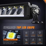 Nilight LED Light Bar with Amber DRL 40.3 Inch 165 W Single Row Anti-Glare Flood Spot Combo DRL Slim Offroad Light IP68 w/ 14 AWG DT Wiring Kit for Pickup Truck SUV ATV UTV Boat 4x4, view 3