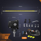 Nilight LED Light Bar with Amber DRL 50.5 Inch 210 W Single Row Anti-Glare Flood Spot Combo Slim Offroad Lights IP68 w/ 12 AWG DT Wiring Kit for Pickup Truck SUV ATV UTV Boat 4x4, view 2