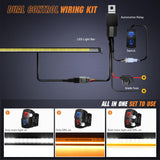 Nilight LED Light Bar with Amber DRL 50.5 Inch 210 W Single Row Anti-Glare Flood Spot Combo Slim Offroad Lights IP68 w/ 12 AWG DT Wiring Kit for Pickup Truck SUV ATV UTV Boat 4x4, view 6