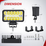 Nilight LED Light Pods 2PCS 4.5 Inch 39W Upgraded Spot Flood Combo Beam Driving Fog Work Backup Bumper Roof Lighting for Offroad Pickup Truck ATV UTV SUV 4x4 Van Camper Boat, view 2