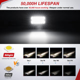 Nilight LED Light Pods 2PCS 4.5 Inch 39W Upgraded Spot Flood Combo Beam Driving Fog Work Backup Bumper Roof Lighting for Offroad Pickup Truck ATV UTV SUV 4x4 Van Camper Boat, view 6