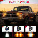 Nilight LED Light Pods 2PCS 6 Inch 60W Amber White 3 Lighting Modes Fog Lights Spot Flood Combo Beam with Dual Control 18AWG Wiring Harness for Truck Pickup Golf Cart UTV ATV SUV Boat 4x4 Car, view 3