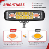 Nilight LED Light Pods 2PCS 6 Inch 60W Amber White 3 Lighting Modes Fog Lights Spot Flood Combo Beam with Dual Control 18AWG Wiring Harness for Truck Pickup Golf Cart UTV ATV SUV Boat 4x4 Car, view 5