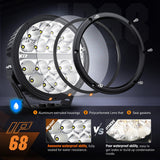 Nilight LED Offroad Driving Lights with Amber DRL 2PCS 7 Inch Round 90W IP68 Spot Flood Combo Work Light Bar with 12 AWG DT Connector Wiring Harness Kit for 4x4 Truck ATV UTV SUV, view 4