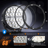 Nilight LED Offroad Driving Lights with Amber DRL 2PCS 9 Inch Round 140W IP68 Spot Flood Combo Work Light Bar with 12AWG DT Connector Wiring Harness Kit for 4x4 Truck ATV UTV SUV, view 5