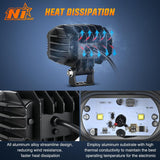 Nilight LED Pod Light 48W 4 Inch 2 PCS White Spot Beam Driving Lights IP67 Waterproof Auxiliary Offroad Lighting for Truck Tractor SUV ATV UTV Golf Cart Boat Motorcycle Dirt Bike, view 6