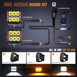 Nilight LED Pod Lights Heated Lens with Amber DRL 4 Inch 60 W Square Super Spot Light 16AWG Wiring Harness Kit for Offroad Driving Light Anti Freeze Function LED Work Lights for Truck UTV ATV SUV Jeep, view 5