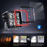 Nilight LED Pod Lights Heated Lens with Amber DRL 4 Inch 60 W Square Super Spot Light 16AWG Wiring Harness Kit for Offroad Driving Light Anti Freeze Function LED Work Lights for Truck UTV ATV SUV Jeep, view 6