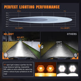 Nilight LED Pod Lights with Amber DRL 4 Inch 30 W Hexagon Offroad Driving 2600 LM Super Spot Light 16 AWG Wiring Harness Kit for LED Auxiliary Work Lights for Truck UTV ATV SUV 4x4, view 6