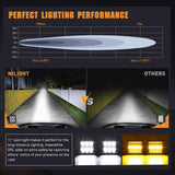 Nilight LED Pod Lights with Amber DRL 4 Inch 60 W Square 6487 LM Super Spot Light w/ 16 AWG Wiring Harness Kit for Auxiliary Offroad Driving LED Work Lights for Truck UTV ATV SUV 4x4 Jeep, view 6