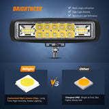 Nilight LED Pods 2PCS 6 Inch 60W Flood Spot Beam Combo Light Bar Driving Fog Off Road Lighting 12V 24V for Trucks UTV ATV Marine Boat Golf Cart Trailer, view 3