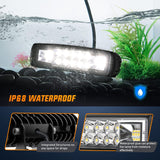Nilight LED Pods 2PCS 6 Inch 60W Flood Spot Beam Combo Light Bar Driving Fog Off Road Lighting 12V 24V for Trucks UTV ATV Marine Boat Golf Cart Trailer, view 5