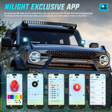 Nilight LED Pods 3 Inch 18W Cube Flood Offroad Work Light with RGB Halo Strip Multi Chasing Flash Strobe Mode APP & Remote Control IP67 Waterproof for Truck Pickup Golf Cart SUV ATV UTV 4x4 Van Camper, view 5