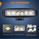 Nilight LED Pods 4PCS 18W 6Inch Flood Offroad Fog Light Bar Waterproof with 16AWG POD Lights Wiring Harness Kit for Boat SUV ATV 4WD Car Truck Golf Cart 12V 24V -4 Leads, view 4