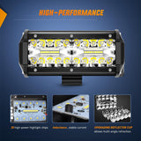 Nilight LED Pods 6PCS 6.5 Inch 120W Light Bar Triple Rows Spot Flood Combo Driving Light Waterproof Led Work Light Off-Road Truck Car ATV SUV Cabin Boat, view 3