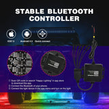 Nilight LED RGB Rock Lights Bluetooth Underglow Multicolor Neon (6 Pods), view 3