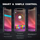 Nilight LED RGB Rock Lights Bluetooth Underglow Multicolor Neon (6 Pods), view 4