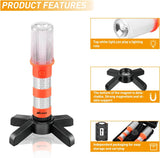 Nilight LED Roadside Emergency Car Kit,Magnetic Base, Detachable Stand, Solid Storage Case, Super bright Safety Strobe Light Road Warning Light-4 pack, view 6