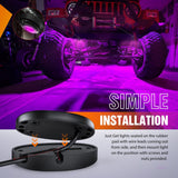 Nilight LED Rock Light 6PCS Pink Purple Underglow Wheel Well Fender Pods Waterproof Exterior Underbody Roof Rack Side Lamps for 12V 24V Car Truck Pickups ATV UTV SUV Motorcycle Boat, view 6