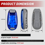 Nilight LED Safety Light 4PCS Blue Marine Navigation Bike Tail Lights Three Modes Waterproof Reflective Gear Clip On Flash Strobe Indicator Lamp for Night Boating Fishing, view 3