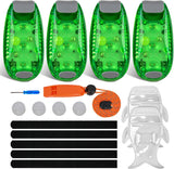 Nilight LED Safety Light 4PCS Green Marine Navigation Bike Tail Lights Three Modes Waterproof Reflective Gear Clip On Flash Strobe Indicator Lamp for Night Boating Fishing Cycling Jogging, view 2