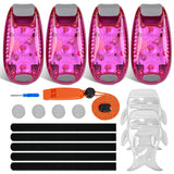 Nilight LED Safety Light 4PCS Pink Marine Navigation Bike Tail Lights Three Modes Waterproof Reflective Gear Clip On Flash Strobe Indicator Lamp for Night Boating Fishing Cycling Jogging, view 2