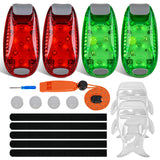 Nilight LED Safety Light 4PCS Red Green Marine Navigation Bike Tail Lights Three Modes Waterproof Reflective Gear Clip On Flash Strobe Indicator Lamp for Night Boating Fishing Cycling Jogging, view 2