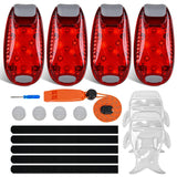 Nilight LED Safety Light 4PCS Red Marine Navigation Bike Tail Lights Three Modes Waterproof Reflective Gear Clip On Flash Strobe Indicator Lamp for Night Boating Fishing Cycling Jogging, view 2