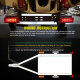 Nilight LED Trailer Light Kit 2 PCS Red Rectangular Stop Turn Tail License Lights 3.9 Inch Amber Side Marker Taillights 9 LEDs ID Bar For 12V RV Truck Marine Boat Snowmobile, view 5