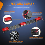 Nilight LED Trailer Light Kit 2 PCS Red Rectangular Stop Turn Tail License Lights 3.9 Inch Amber Side Marker Taillights 9 LEDs ID Bar For 12V RV Truck Marine Boat Snowmobile, view 6