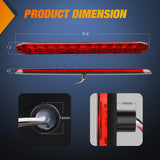 Nilight LED Trailer Light Kit Square Stop Turn Tail Light Red Amber Side Marker Light Third Brake ID Light Bar, view 3